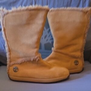 Timberland Light Brown Fur-Lined Boots